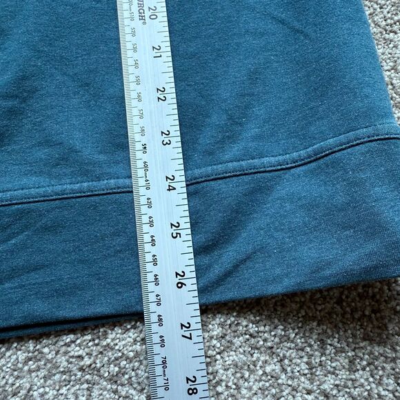 LULULEMON REVERSIBLE SWEATSHIRT CREWNECK BLUE GRAT GEOMETRIC CREW TERRY MENS S - Picture 7 of 7